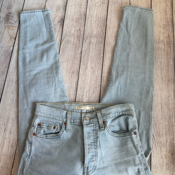 LEVI’S Wedgie Skinny Button Fly Jeans 26 - Picture 3 of 10